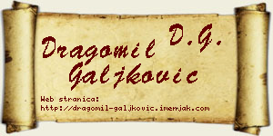 Dragomil Galjković vizit kartica